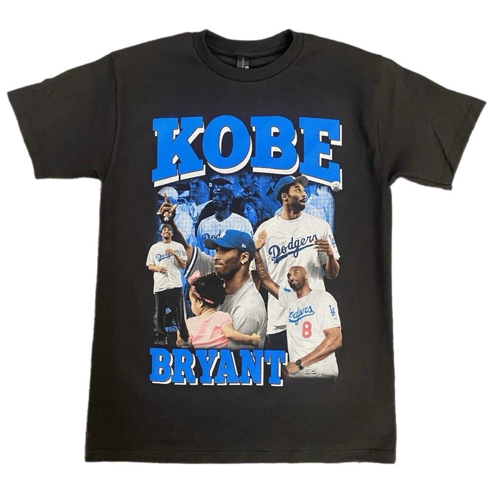 Kobe black mamba dodgers black tee unisex cotton T-shirt